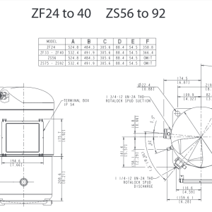 Компрессор спиральный ZF 33 K4E-TWD-951 Copeland.