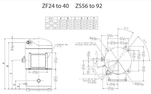 Компрессор спиральный ZF 33 K4E-TWD-951 Copeland.