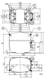 Компрессор SC15CL HST R404a (LBP) в упаковке.