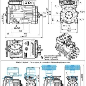 Компрессор Bock HGX12P/60-4S в работе.