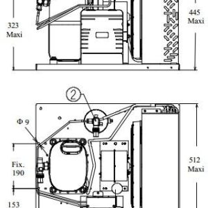 Агрегат CAJ4519 ZHR F BTE R404a для охлаждения.