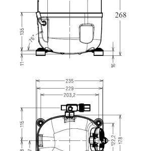 Компрессор CAJ4461Y_F1 F TU R134a для холодильников