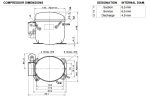 Компрессор Cubigel GL11TB R134a (HMBP) для холодильников.