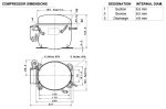 Компрессор Cubigel L57TNb R22 (HMBP) для холодильников.