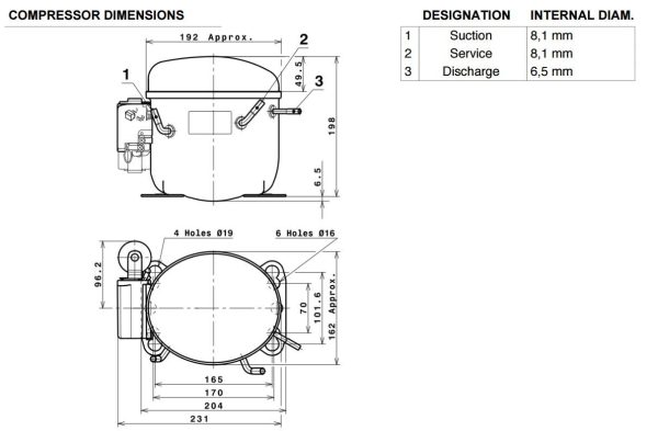Компрессор Cubigel L76TN R22 (HMBP) для холодильников.