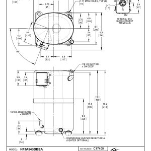 Компрессор Bristol H73A543DBEA для эффективного сжатия.