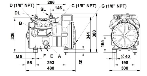 Компрессор Dorin H3 H401CS - надежный и мощный.