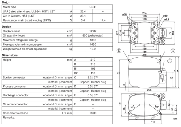 Компрессор SC12MLX (M/HBP) в упаковке.