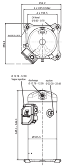 Компрессор спиральный ZHI 18 K1P TFM 526 Copeland.
