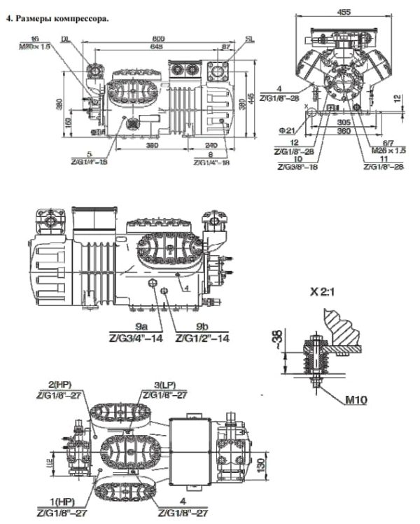 Компрессор поршневой Belief BS-SH-6L25-110E в работе.