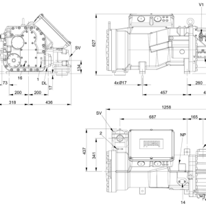Компрессор Frascold FVR-L-125-430 в работе.