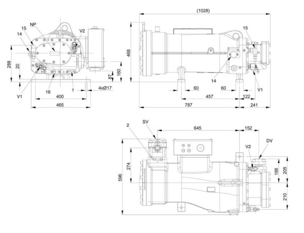 Компрессор Frascold FVR-H-115-350 в работе.