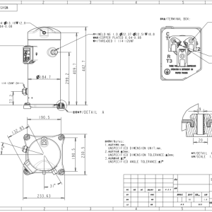 Компрессор спиральный с инвертором WFB80KE-TFP-SN1 Weishans.