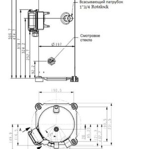 Компрессор спиральный RCM066E4LT7HA Ридан на белом фоне.