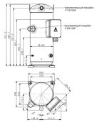 Компрессор спиральный RCH300T4WB7HA Ридан в работе.