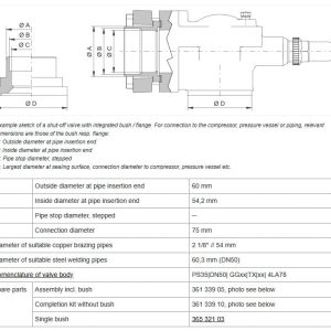 Нагнетательный вентиль Bitzer для HSK7451-HSN7471